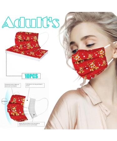 Celendi 50PC Christmas Disposable_Face_Masks for Adults 3 Ply Breathable Holiday_Masks with Designs Party Favor Paper_Masks - Buy Online on GoSupps.com