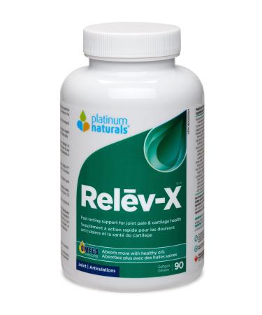 Platinum Naturals Relev-X 90 Softgels - Advanced Joint Support for Men & Women Premium Joint Relief - Supports Cartilage & Joint Function High Potency Antioxidants with Omega 3 EPA DHA & Turmeric