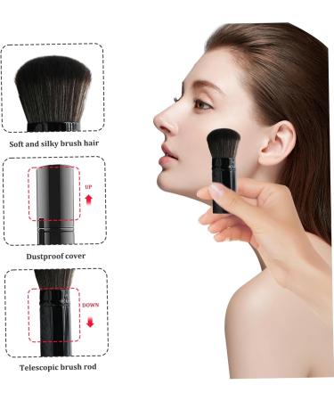 Blush Brush 4 Inch Retractable Blush Brush Travel Bronzer Brush Portable Makeup Brushes with Cover for Blush Sunscreen Bronzer Powder Beauty Goods - Buy Online on GoSupps.com