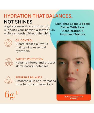 Fig.1 Clarifying Gel Cleanser Refill | AHA BHA Tea Tree Oil Formula for Oily & Sensitive Skin Face wash Deep Pore Cleansing Dermatologist Tested for Acne Prone Vegan & Refillable Solution 100ml Gel Cleanser Routine Cl  - Buy Online on GoSupps.com
