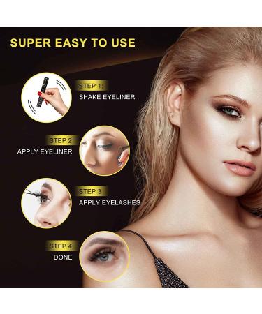 LASHIDOL Magnetic Eyelashes & Eyeliner Set - Natural Look, Reusable & No-Glue Needed - 10 Pairs - Pack of 1 - Buy Online on GoSupps.com