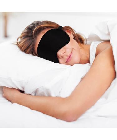 Black Sleep Mask for Women and Men - Comfortable Eye Mask for Sleeping - Buy Online on GoSupps.com