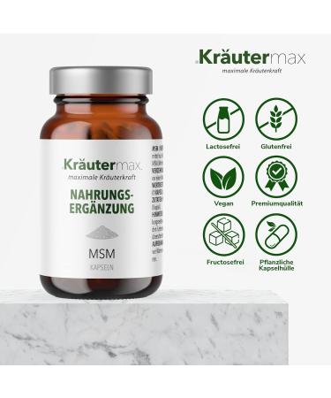 Herbal Max MSM Capsules Powder Vegan Methylsulfonylmethane Food Supplement Without additives 1 x 50 pieces - Buy Online on GoSupps.com