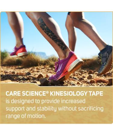 Care Science Waterproof Kinesiology Tape - 40 ct Precut Strips (2 Rolls) | Copper Infused Water Resistant Elastic Athletic Tape for Sports & Weightlifting - Muscle Strain Relief & Joint Support - Buy Online on GoSupps.com