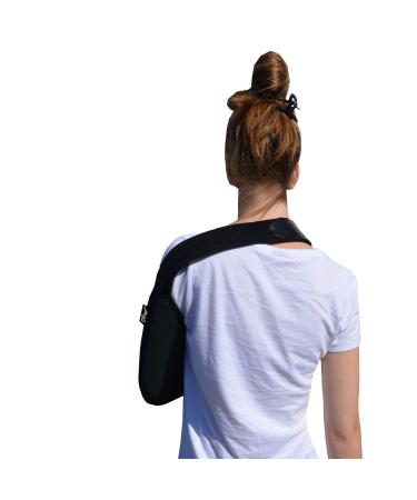 4DflexiSPORT Child Arm Sling (8-9yr) - Medical Grade, Easy-fit, Ultra-comfort with Smiley Sticker - Black/Black Trim - Buy Online on GoSupps.com
