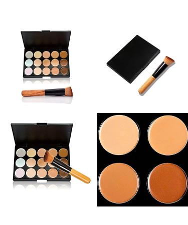 Demarkt 15 Colour Makeup Palette & Concealer Powder with Contour Brush - Perfect for Flawless Beauty - Buy Online on GoSupps.com