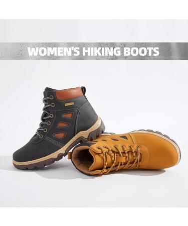 Women's Waterproof Lace-Up Hiking Boots - Size 9, Black | Backpacking Shoes - Buy Online on GoSupps.com