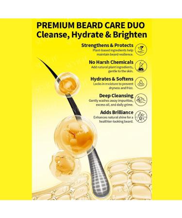 Soin revitalisant pour barbe homme huile hydratante soin des poils du visage adoucit les poils secs et emm l s am liore la brillance sensation de fra cheur et texture non collante 2pcs - Buy Online on GoSupps.com