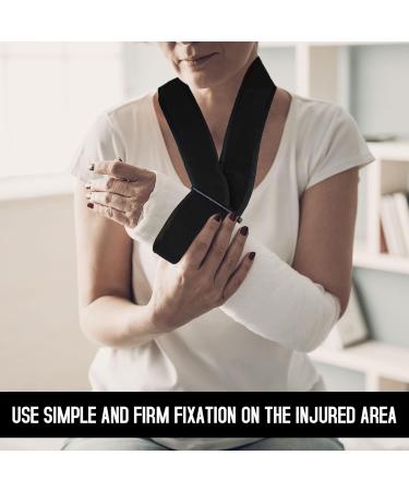 Adjustable Arm Sling for Elbow | One Size Fits All for Men, Women, Adults & Kids | Shoulder Support | Black - Buy Online on GoSupps.com