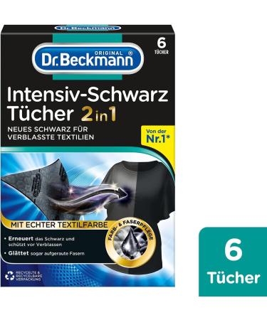 Dr. Beckmann Intensive Black Wipes - 6 Pack for Deep Cleaning & Smooth Fibers | International Shipping Available - Buy Online on GoSupps.com
