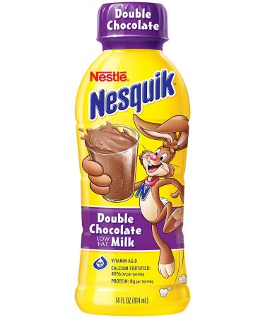 Nestle Nesquik Flavored Milk, Double Chocolate (1%), 14-Ounce Bottles (Pack of 12) Double Chocolate 14 Ounce (Pack of 12)