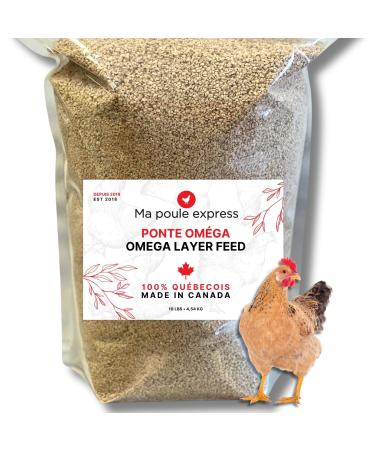 Egg Layer Feed Enriched with Omega-3 for Laying Hens - 10 lbs (4 54 kg) - Ma Poule Express