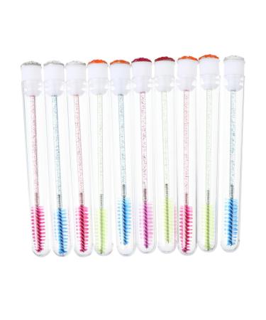 POPETPOP 10pcs Mascara Wand Tube Eyelash Brush Empty Eyelash Wand Tube Lipgloss Mascara Bottle Diamond Spool