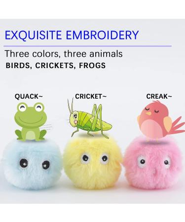 Charfia Interactive Cat Balls - 3-Piece Set with Lifelike Sounds | Plush Kitten Toys | Perfect for Engaging Play - Buy Online on GoSupps.com