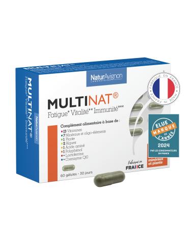 Laboratoire NaturAvignon Multivitamin 27 Active Against Fatigue Boost Vitality and Immunity | Dietary Supplement with Spirulina Zinc Magnesium and Vitamins A B C D E | Made in France