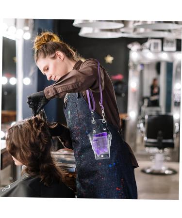 Minkissy Leather Hair Scissors Belt Bag | Salon Tool Holder | Durable PVC Case for Hairdressing Tools - Violet Color - Buy Online on GoSupps.com