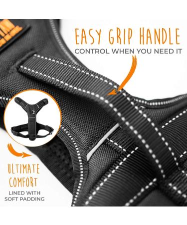 Mighty Paw Sport Harness 2.0 - Padded Adjustable Dog Harness with Reflective Seams | X-Large Black - Perfect for International Shipping - Buy Online on GoSupps.com