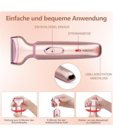 Buy 2-in-1 Waterproof Electric Razor for Women - Wet & Dry Shaver for Face Legs Armpits & Bikinizone - Portable Painless with USB Charging - Buy Online on GoSupps.com