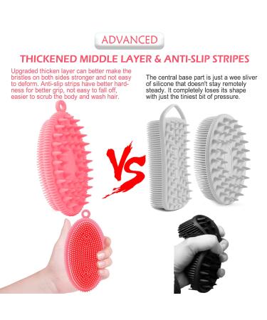 Upgrade Your Shower Experience: Pink Bathing & Shampoo Brush for Body Peeling Dandruff Removal & Enhanced Hygiene - Buy Online on GoSupps.com