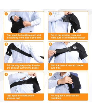 Yosoo Shoulder Brace Breathable Neoprene Support with Adjustable Strap for Men & Women Pressure Version - Buy Online on GoSupps.com