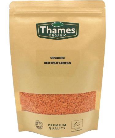 Organic Red Split Lentils - High Fibre High Protein No Additives No Preservatives Raw Vegan GMO-Free Certified Organic - Perfect for Soups Curries - Thames Organic 1kg 1 kg (Pack of 1) - Buy Online on GoSupps.com
