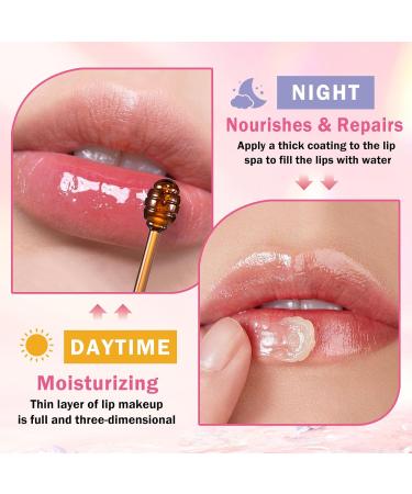 5PCS Bee Lip Balm Honey Pot Honey Watermelon Cherry Apple Strawberry Lip Balm Moisturizing Sleeping Lip Mask Reduces Lip Lines Prevention Dry and Cracked Honey Strawberry Cherry Apple Watermelon - Buy Online on GoSupps.com