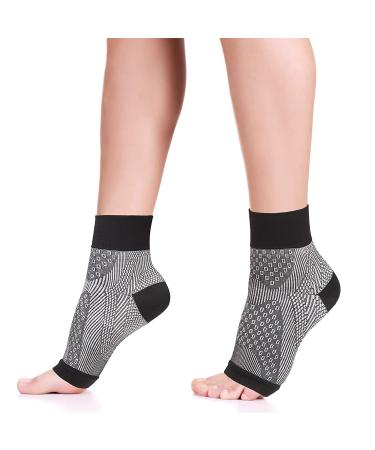 Plantar Fasciitis Compression Socks for Women & Men - Best Ankle Compression Sleeve Provides Arch Support & Heel Pain Relief (S/M)