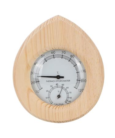 Sauna Thermometer - Drop-Shaped 2-in-1 Wood Thermo-Hygrometer Thermometer Hygrometer Steam Room Sauna Room Accessories