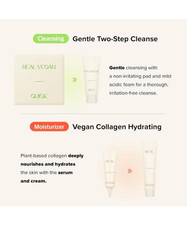 KLAVUU TRAVEL KIT 4-Step Korean Skincare Set with Collagen Ampoule Cream Cleansing Pads & Foam | Travel Size Gift Set | Vegan | Mini K-Beauty Trial Kit - Buy Online on GoSupps.com
