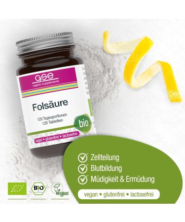 Buy GSE Folic Acid Compact Tablets - Organic B Vitamins from Lemon Peels 100% Vegan No Added Sugar | International Shipping - Buy Online on GoSupps.com