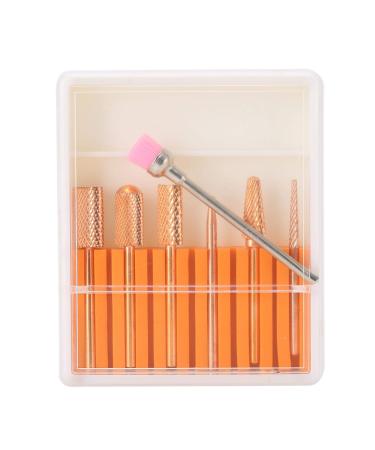 10pcs Tungsten Steel Nail Drill Bit Set Electric Nail Polisher Nail Cutter Drill File with Storage Box for Manicure