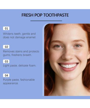 Purple Teeth Cleaning Toothpaste - Stain/Tartar Removal Long-Lasting Fresh Breath Non-Irritating Formula(2PCS) - Buy Online on GoSupps.com