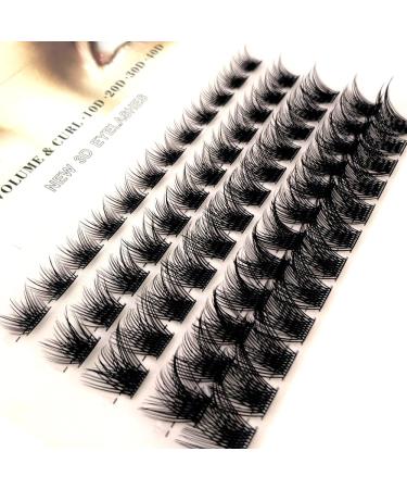 HBZGTLAD DIY Lash Clusters | 60 Mega Volume Eyelash Extensions | 0.07mm D Curl Wispy Lashes for Home Use | Mixed Lengths 9-16mm - Buy Online on GoSupps.com