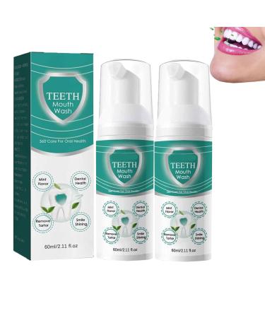 Teeth overall care mouthwash tooth lightening mouthwash teeth mouthwash foam refreshing breath deep cleaning teeth (2PCs)