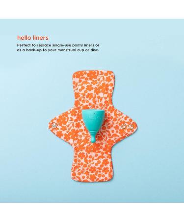 Hello Cup Reusable Menstrual Liners - Organic Eco-Friendly Absorbent (6 ct) - Buy Online on GoSupps.com