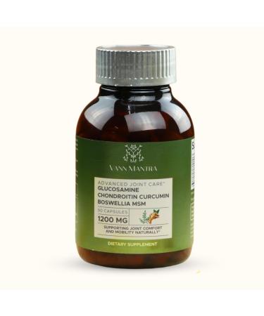 Glucosamine Chondroitin MSM Boswellia Supplement - 1200mg Joint Care Capsules 90 Count - Supports Healthy Joints & Mobility - Premium Ingredients for Joint Comfort & Flexibility - Relief Formula