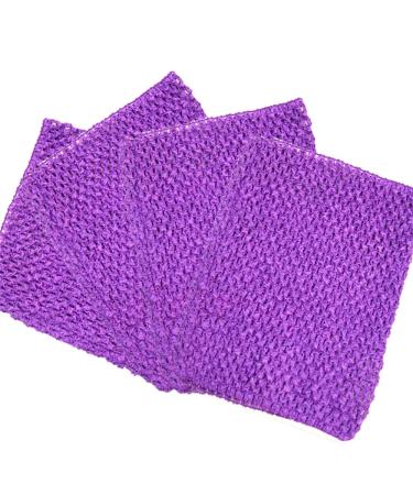 Time to Sparkle 4pcs Crochet Tube Top Crochet Tutu Infant Dress Baby Girls Skirt Pettiskirt 8"x10" Purple 20x25cm Purple