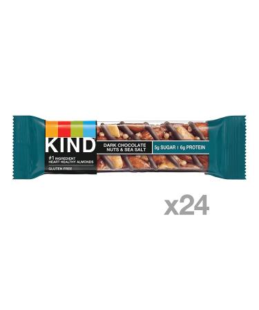 Buy KIND Dark Chocolate Nuts & Sea Salt Bars - Gluten Free, 24 Count (1.4 oz Each) - Buy Online on GoSupps.com