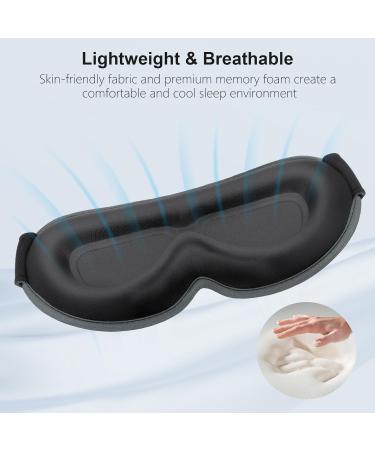 Buy Gritin 100% Light Blocking Sleep Mask - Ergonomic 3D Design for Comfort | Ultra Soft & Pressure-Free Eye Mask for Men & Women - Light Gray - Buy Online on GoSupps.com