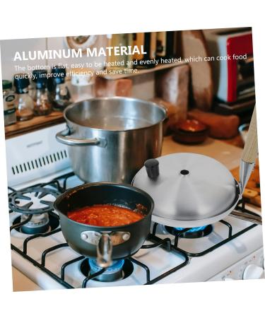 PRETYZOOM 1pc Frying Pan Paella Skillet Pan Pizza Pan Deep Frying Pot Japanese Frying Pot Flat Breakfast Grill Pan Frying Skillet Oven Pans Frying Wok with Cover Wood Small Pan 16c - Buy Online on GoSupps.com