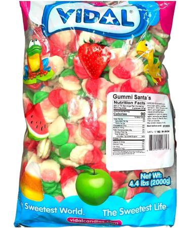 Vidal Santa Gummy Sweet Bulk Bag Sweets 2 kg of Christmas Festive Goodness - American Sweets - Gluten Free Fat Free -Tasty Fruity and Chewy - Gluten Free Fat Free - Buy Online on GoSupps.com