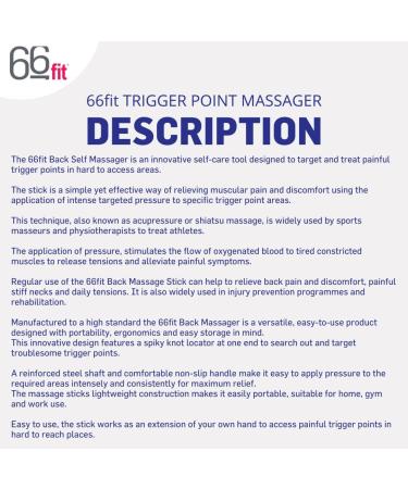 66fit Self Massage Stick - Deep Tissue Massage Tool for Back & Body | Effective Trigger Point Therapy - Buy Online on GoSupps.com