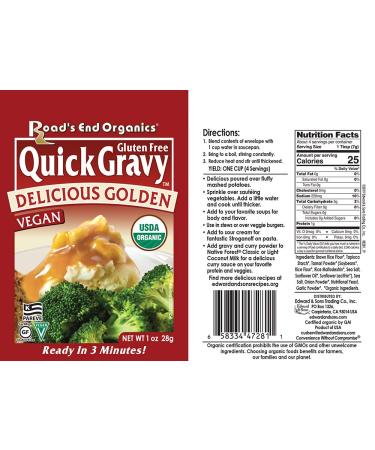 Road's End Organics Gluten Free Golden Gravy Mix 1 oz Pouch (12 Pack) - Buy Online on GoSupps.com