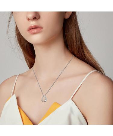 Chenghong 925 Sterling Silver Dog Pendant Necklace with Crystals Perfect Gift for Dog Lovers | Elegant Dog Jewelry for Women in Silver & Rose Gold - Buy Online on GoSupps.com