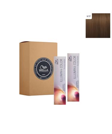 2er Wella Illumina 6/37 Dark Blonde/Gold Brown 60ml Dark Blonde/Gold Brown 2 pieces (1 pack)