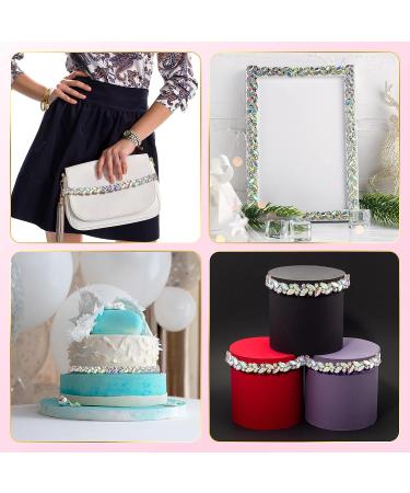 1 Yard Shiny Rhinestone Chain Trim - Bling Crystal Sewing Crafts for Wedding Parties - AB Color - Buy Online on GoSupps.com