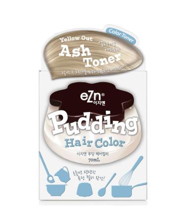 eZn Pudding Hair Dye Yellow Out Ash Toner Ammonia Free Semi-Permanent Self Hair Dye DIY Kit included contain Keratin Made in Korea Beauty