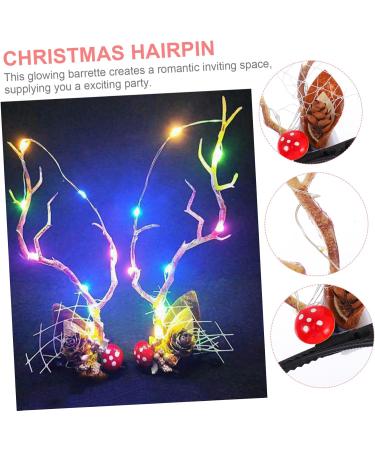 minkissy 2 Pairs Luminous Antler Hair Clip Girl Hair Accessories Hair Claw Clips Clothing Deer Christmas Hair Clips Reindeer Ears Clips Christmas Hair Accessories Glowing Hair Clip Abs Led - Buy Online on GoSupps.com