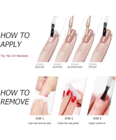 Jelly Nail Polish Set - Nude Nail Varnish Sets - Quick Dry & Long Lasting Jelly Nude Nail Polish - Oil-Based Formula Nail Polish Gift Set with Top Coat - No Need Cure Nail Paint - Buy Online on GoSupps.com