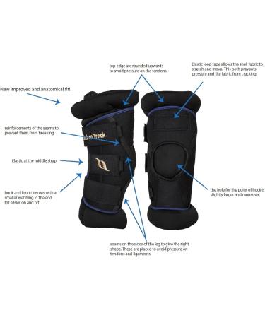 Back on Track Royal Ankle Guard Deluxe - Black/Blue (L) | International Shipping Available - Buy Online on GoSupps.com